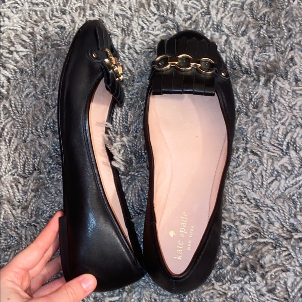 EUC Kate Spade Flats in black nappa